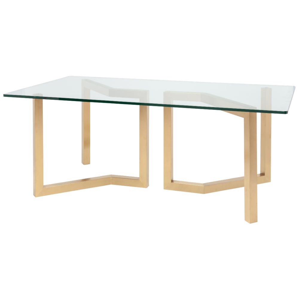Nuevo HGSX170 PAULA DINING TABLE in GLASS